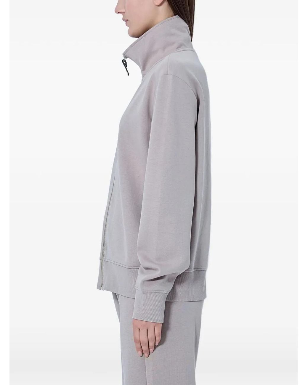 Max Mara White Zip-Up Collared Jacket