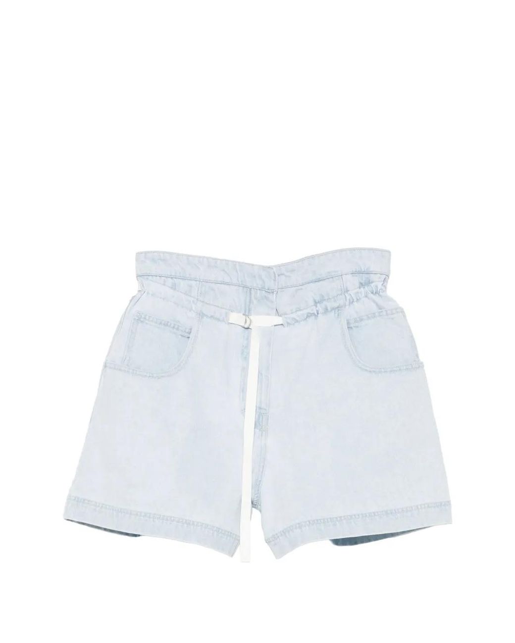 Christian Wijnants White Drawstrings Denim Shorts