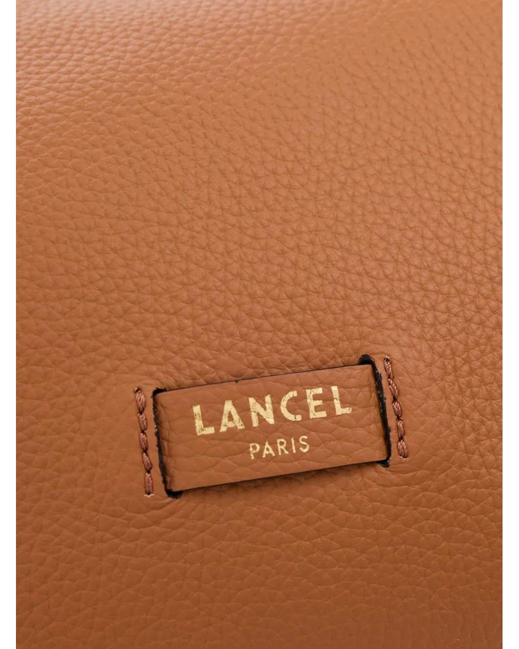 Lancel Brown Sac Porté Épaule Louison Format Moyen En Cuir Grainé