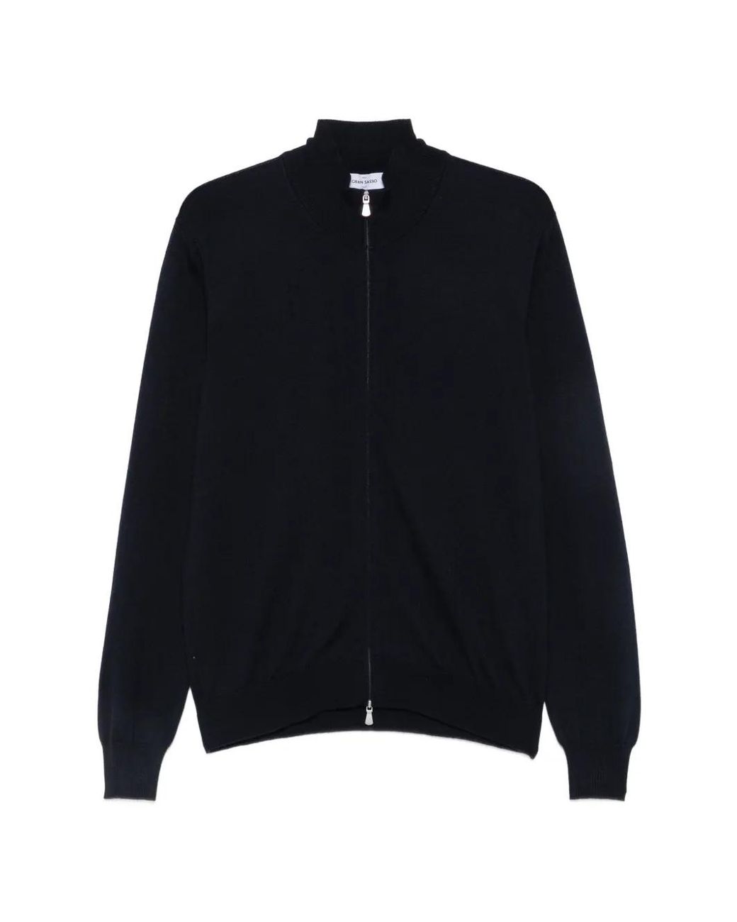 Gran Sasso Blue Zip-Up High-Neck Jacket for men
