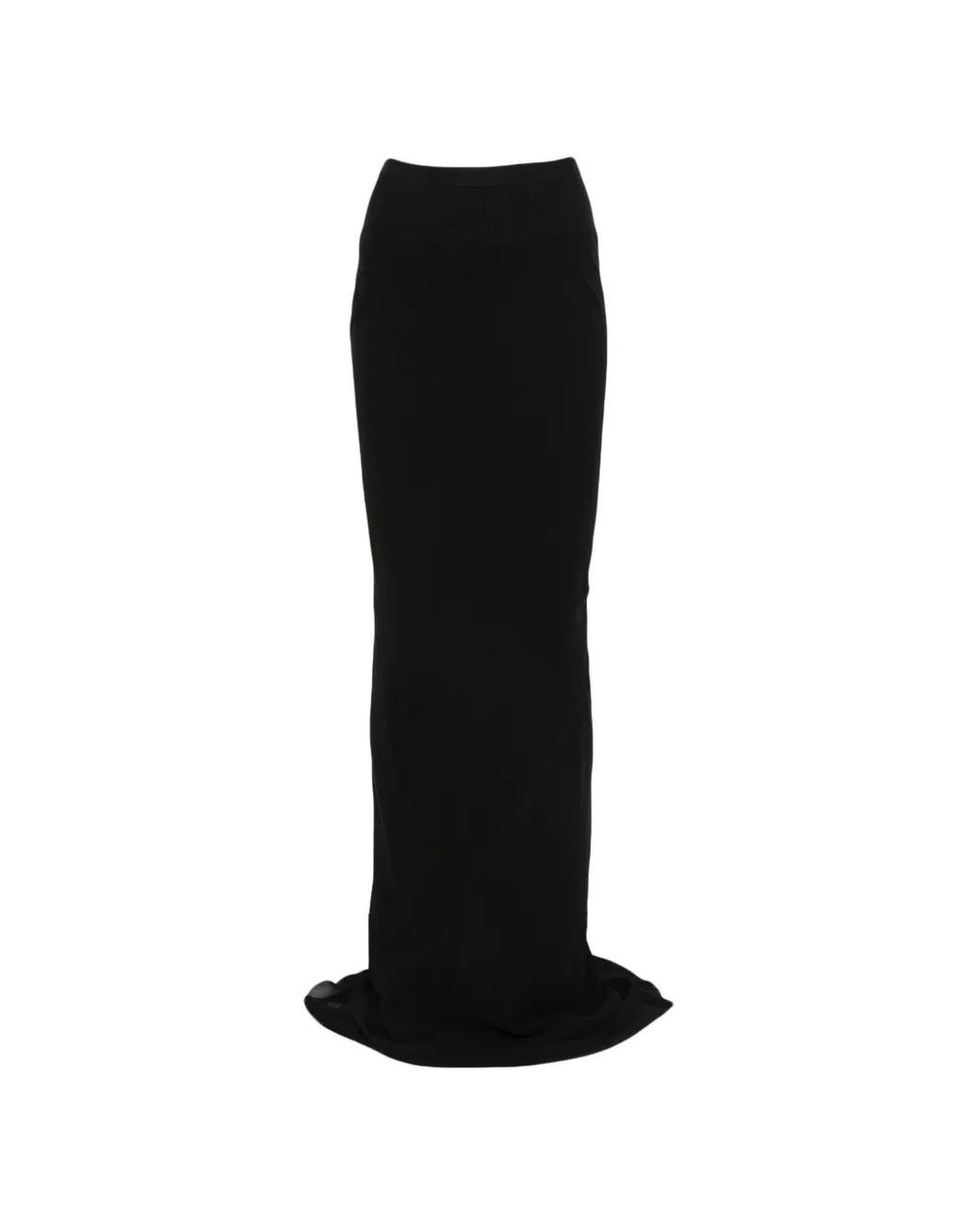 Rick Owens Geribbelde Maxi-Rok in het Black
