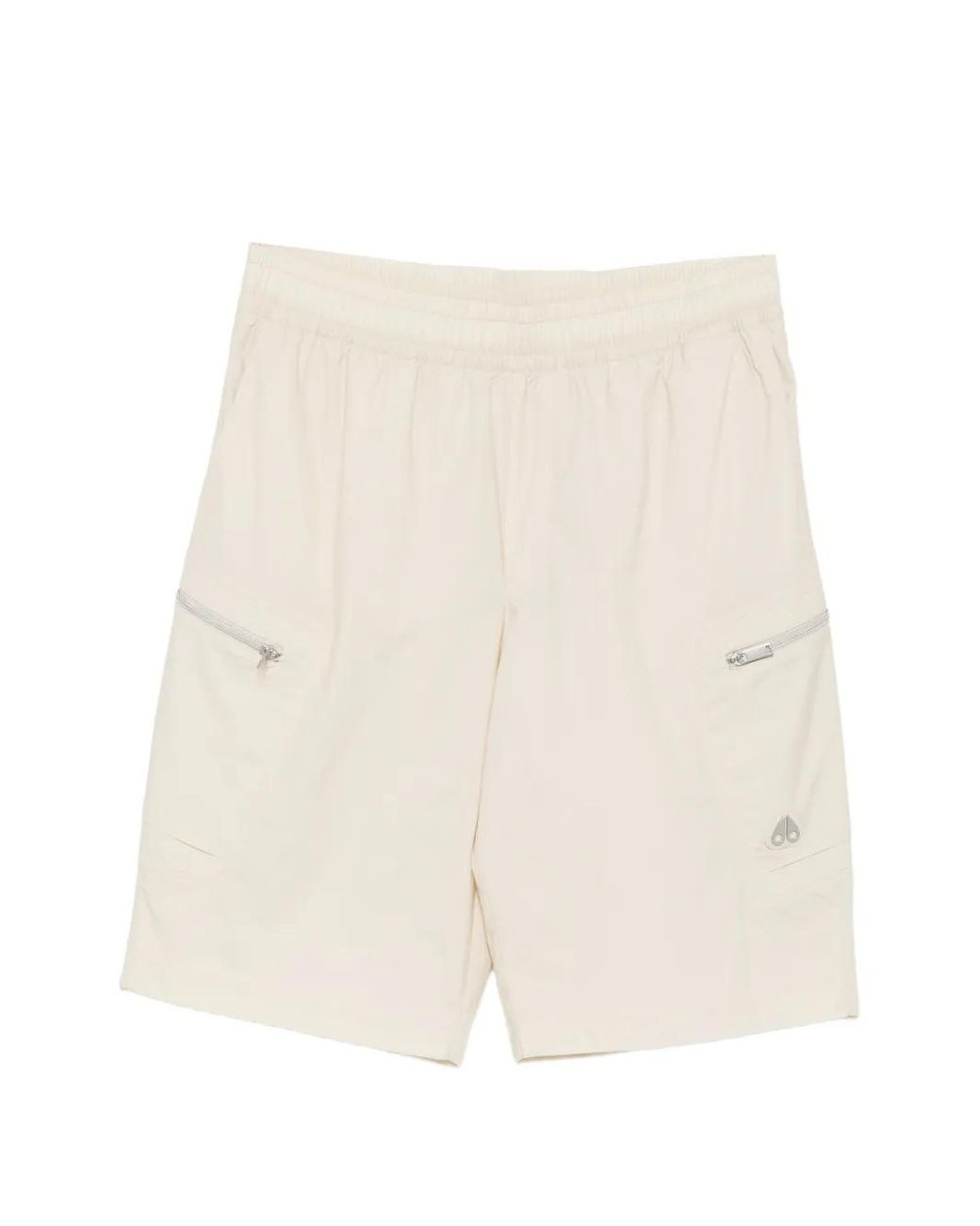 Moose Knuckles Natural Logo-Plaque Zip-Pocket Shorts for men