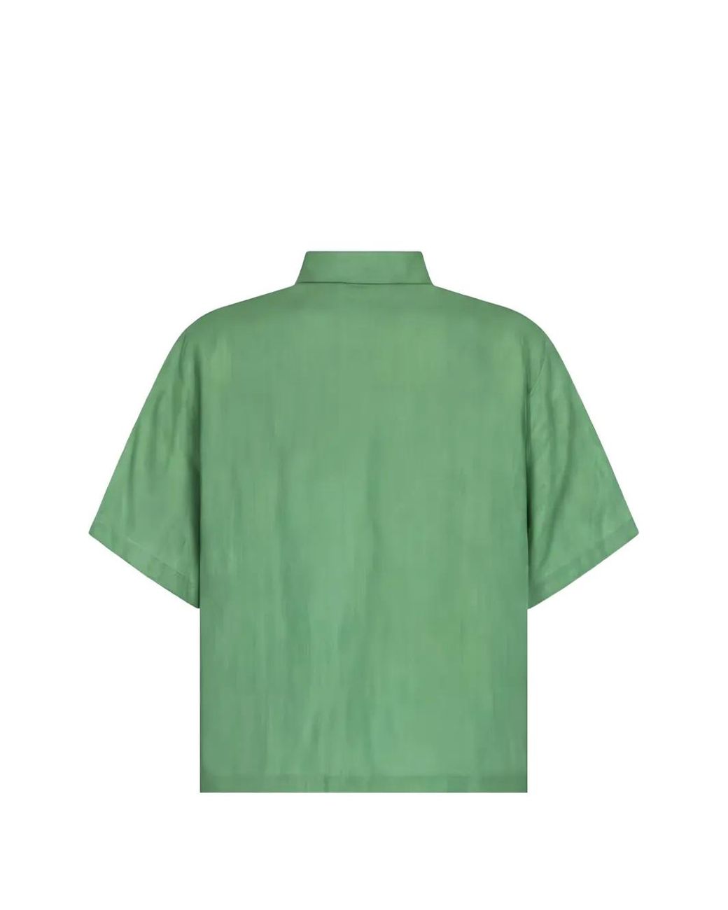 Carolina K Green Leopard-Embroidered Shirt