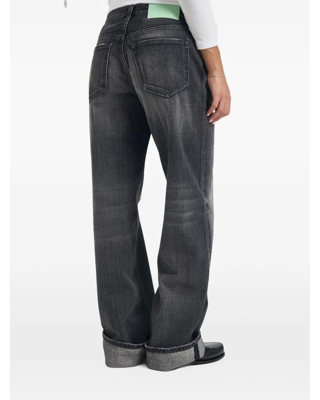 Haikure Gray Bonnie Faded-Effect Jeans