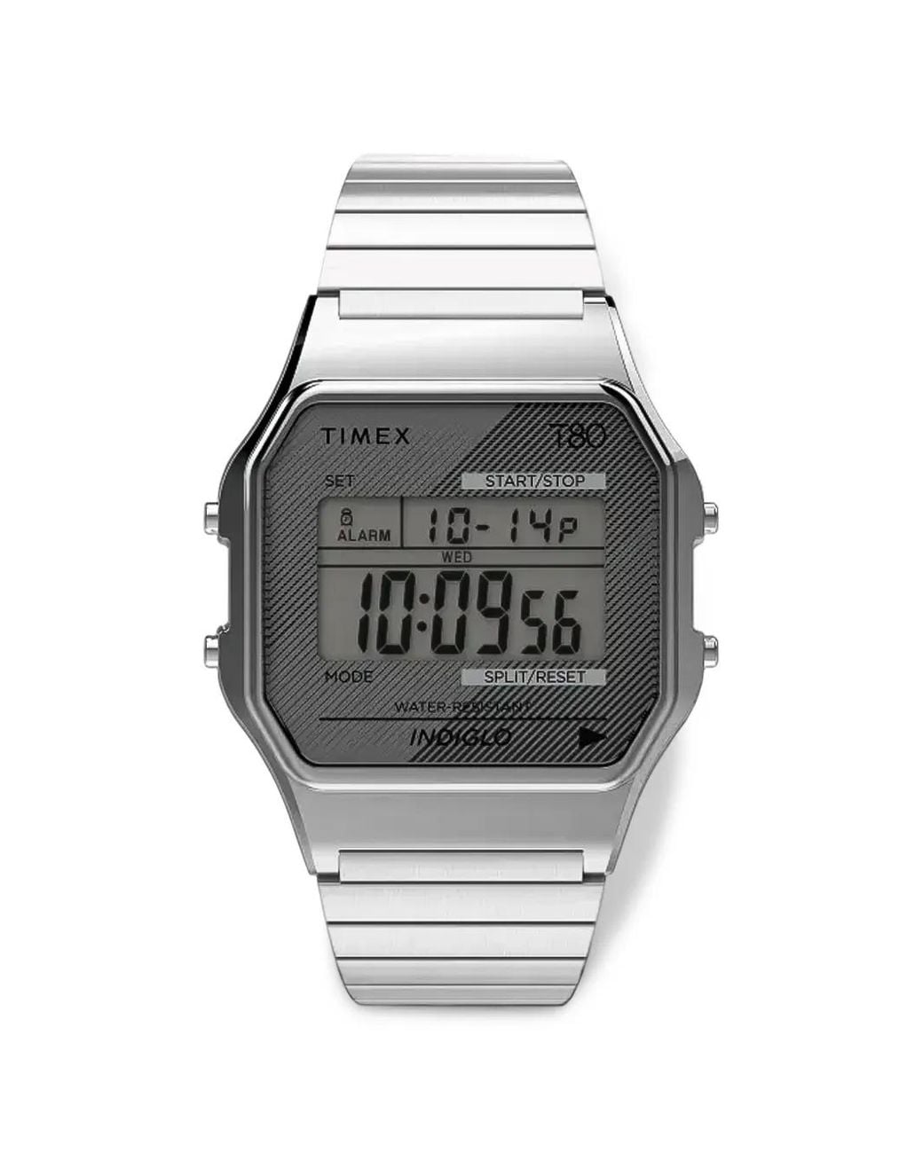 Timex Gray T80 Digital 34Mm Watch for men