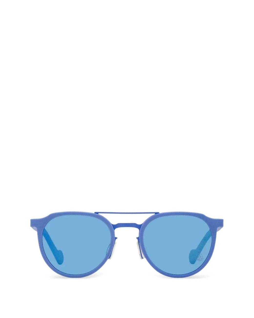 Moncler Blue Lunettes De Soleil À Monture Ovale