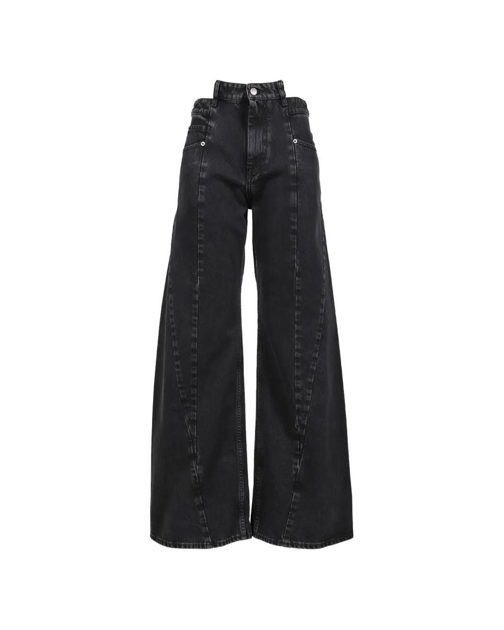 Maison Margiela Black Cutout Wide-Leg Trousers