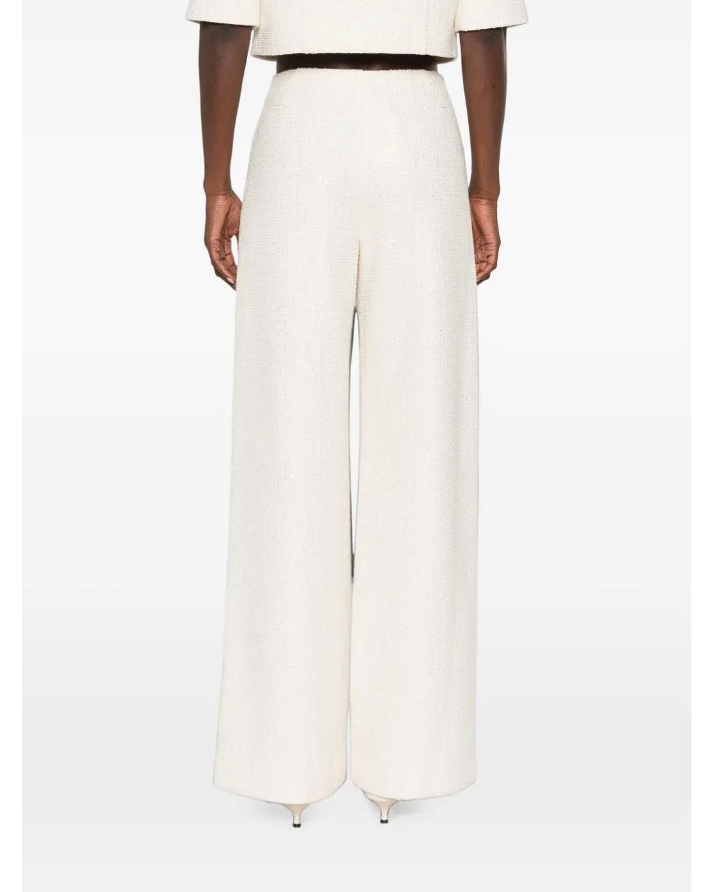 Maje White Pantalon À Coupe Droite