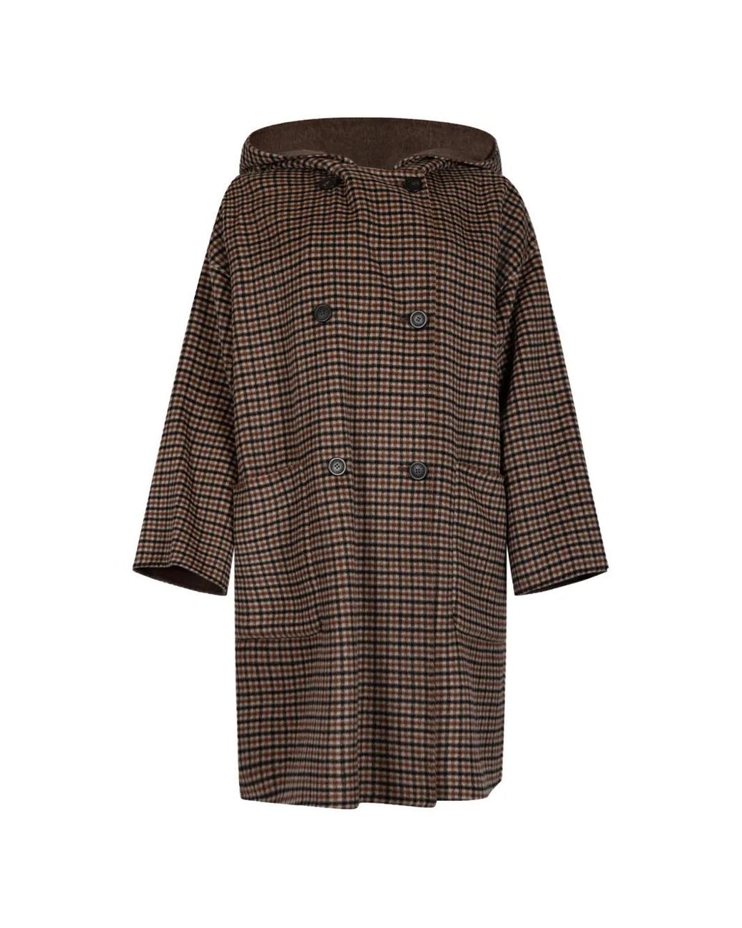 Abrigo Reversible Con Capucha Weekend by Maxmara de color Brown
