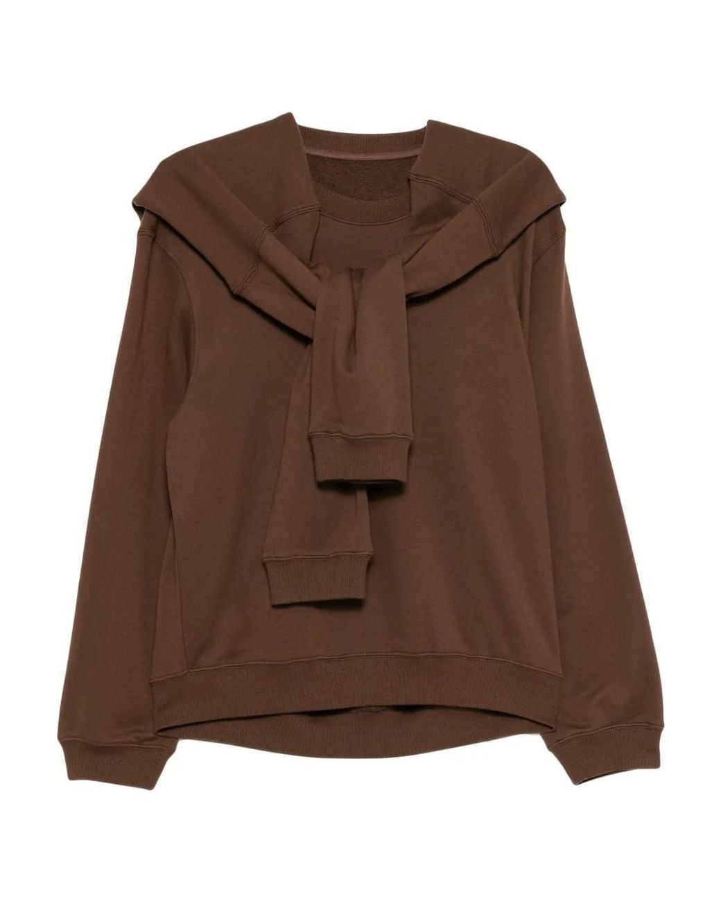 JNBY Brown Cotton Pullover Sweatshirt