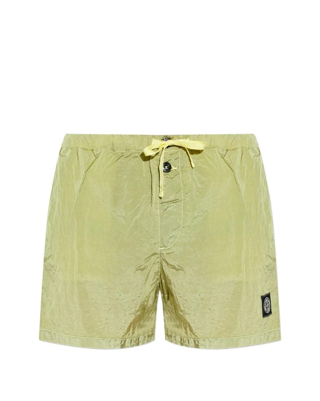 Stone Island Green Adjustable Drawstring Swimsuit for men