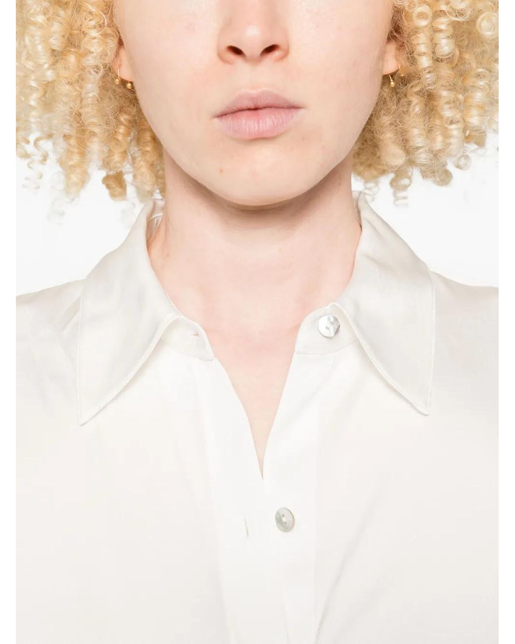 Camisa Con Botones Vince de color White