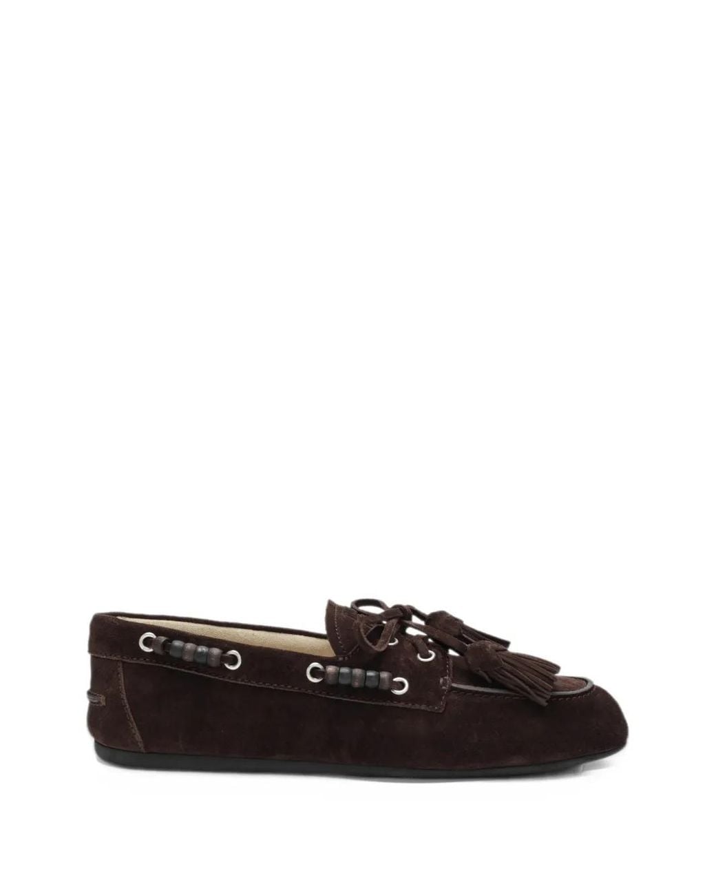 Miu Miu Black Beaded Tassel Sandals
