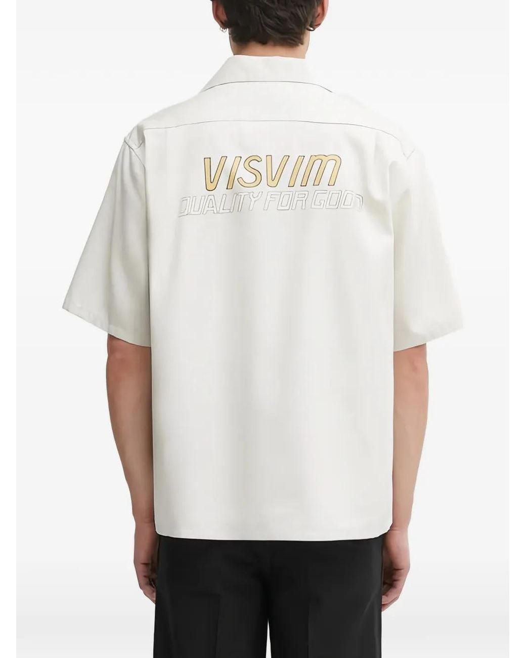 Visvim White Keesey Sp Pocket Embroidered Shirt for men
