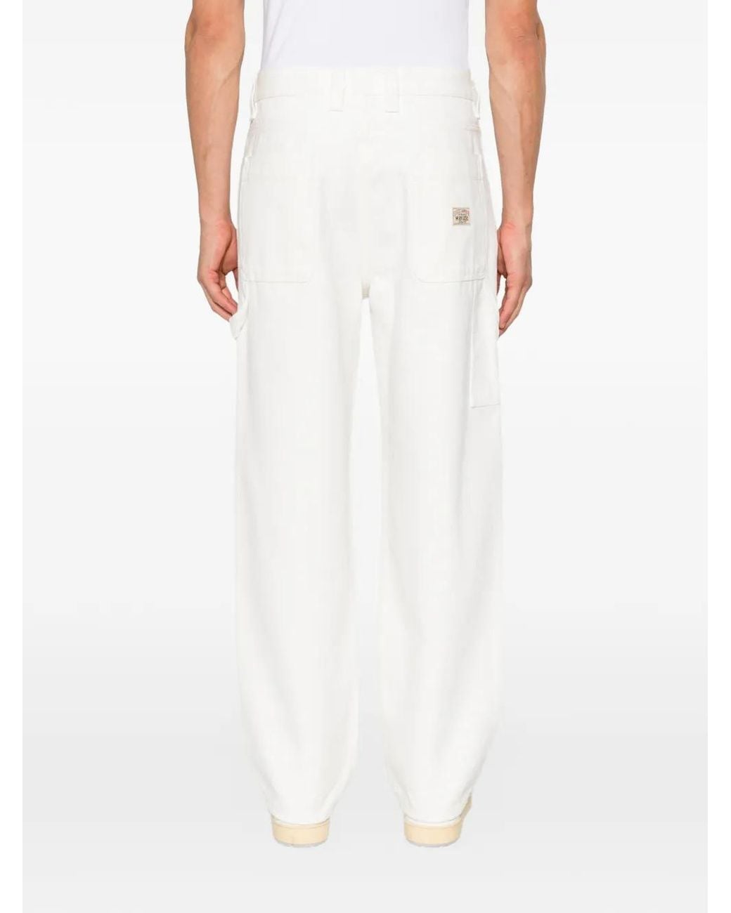 Stussy White Workgear Patch Jeans for men