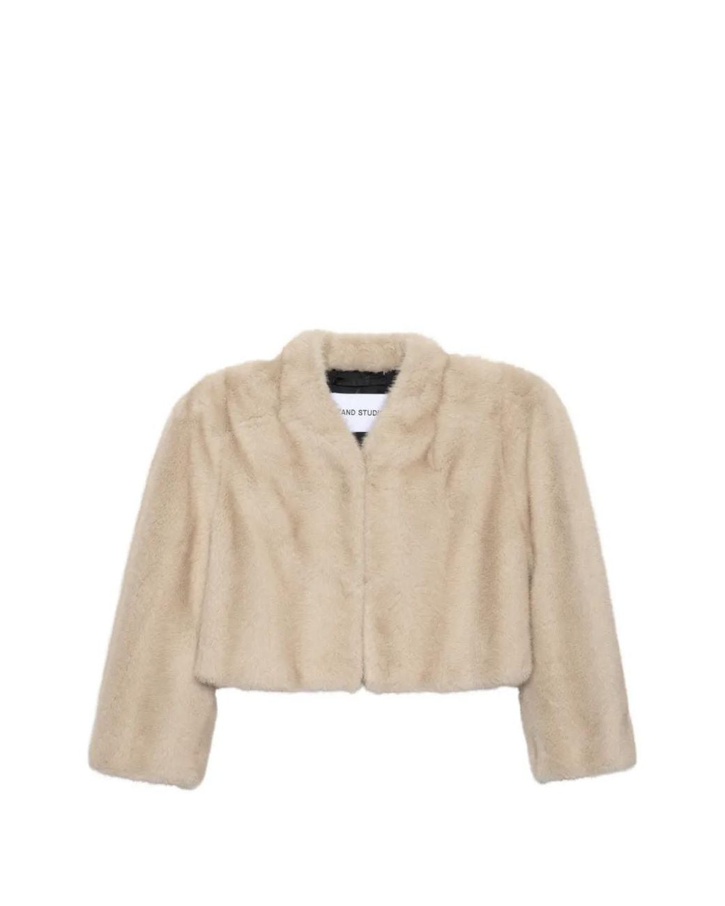Stand Studio Natural Maaya Faux-Fur Jacket