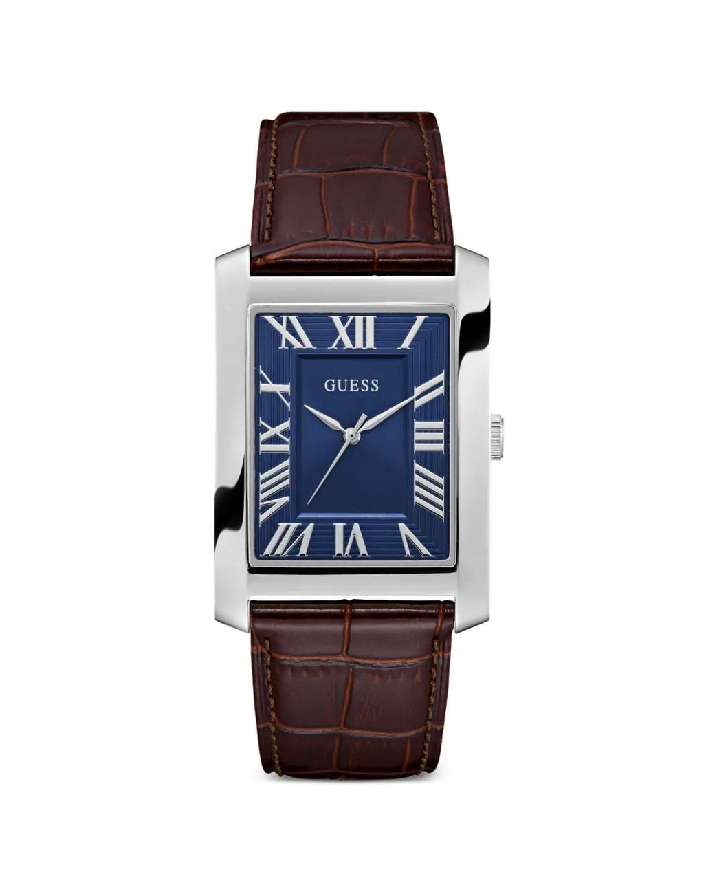 Guess Blue Rectangular 34Mm Watch for men