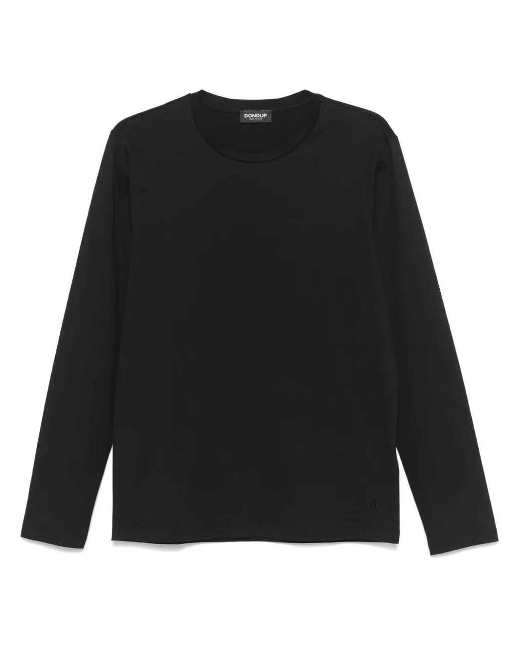Dondup Black Classic Long-Sleeve Cotton Jersey T-Shirt for men