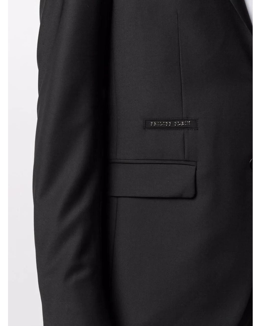 Philipp Plein Black Crystal Skull Single-Breasted Blazer for men