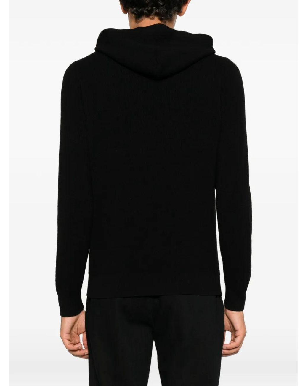 Magazzino Ricambi Black Drawstring Hoodie for men