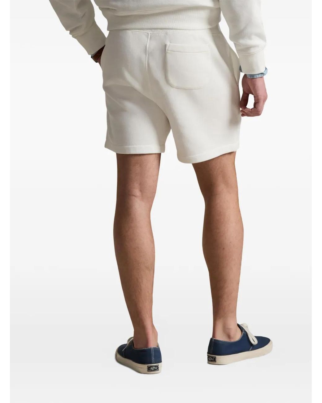 Polo Ralph Lauren White Drawstring Graphic-Print Shorts for men