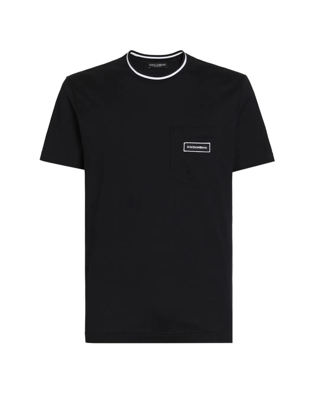 Dolce & Gabbana Black Crew-Neck Short-Sleeve T-Shirt for men