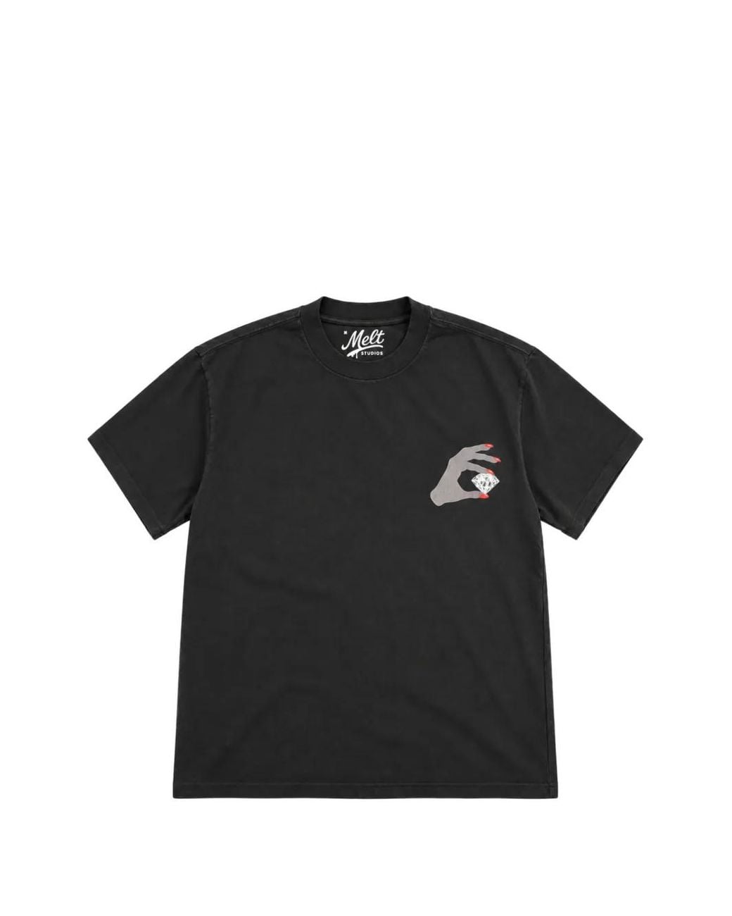 Melt Black Graphic-Print Cotton T-Shirt for men