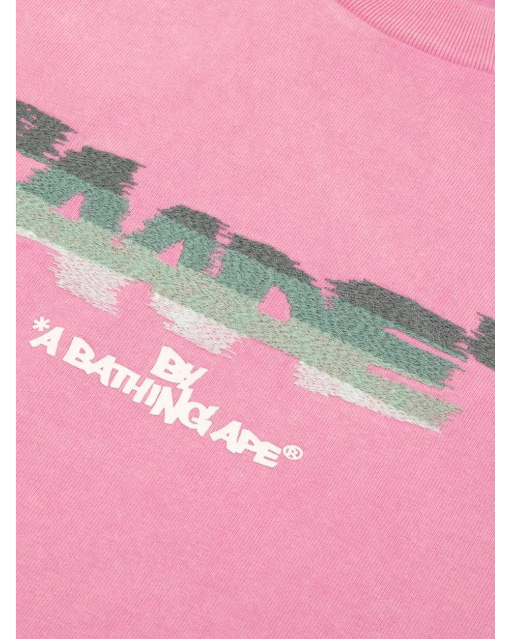 Aape By A Bathing Ape Pink T-Shirt À Motif Graphique De Robot for men