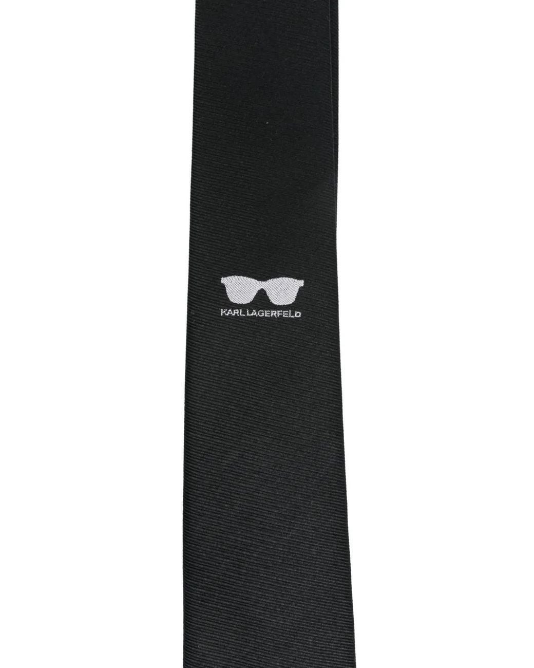 Karl Lagerfeld Black Cravate À Logo for men