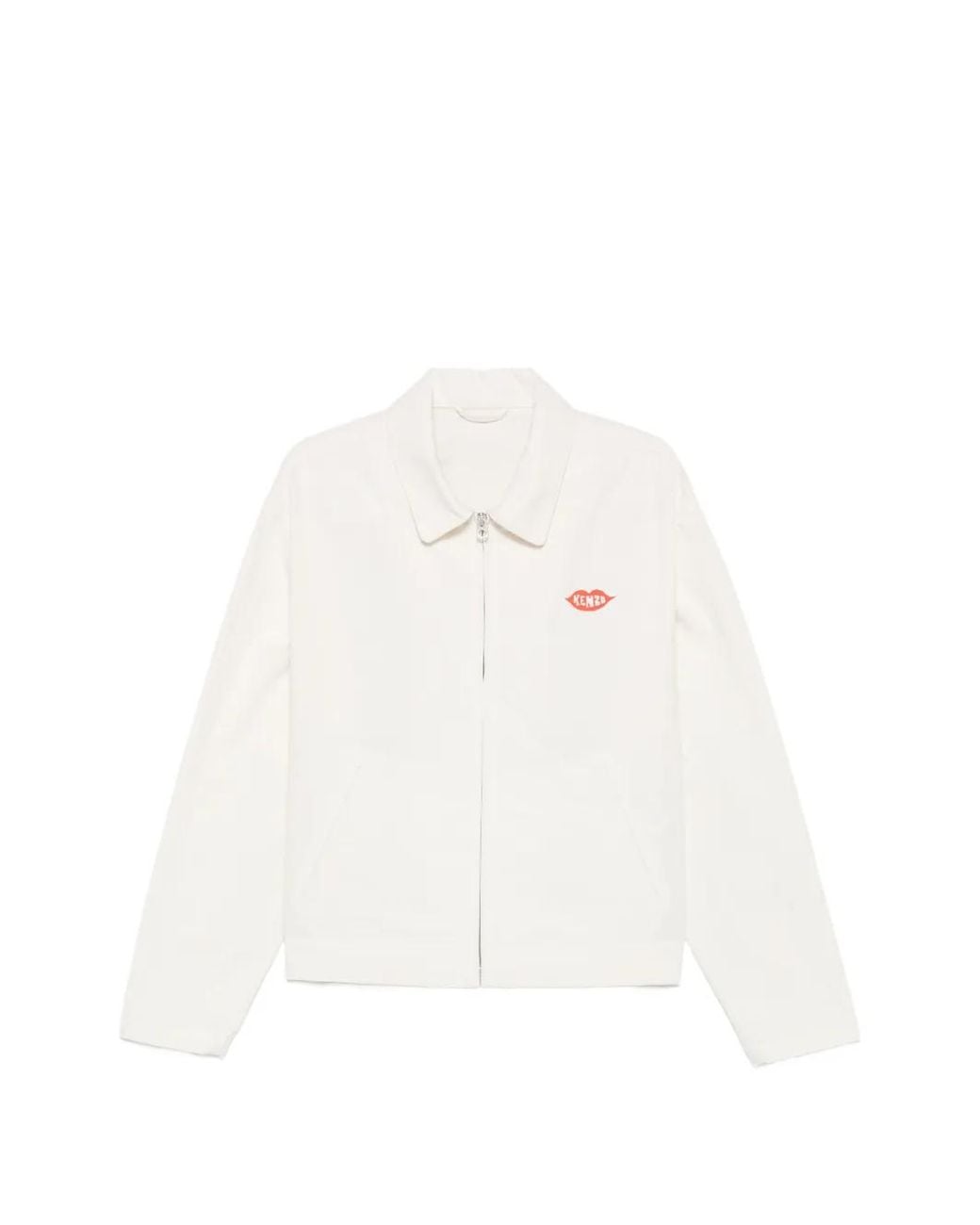 KENZO White Loves Graphic-Print Zip-Up Jacket for men