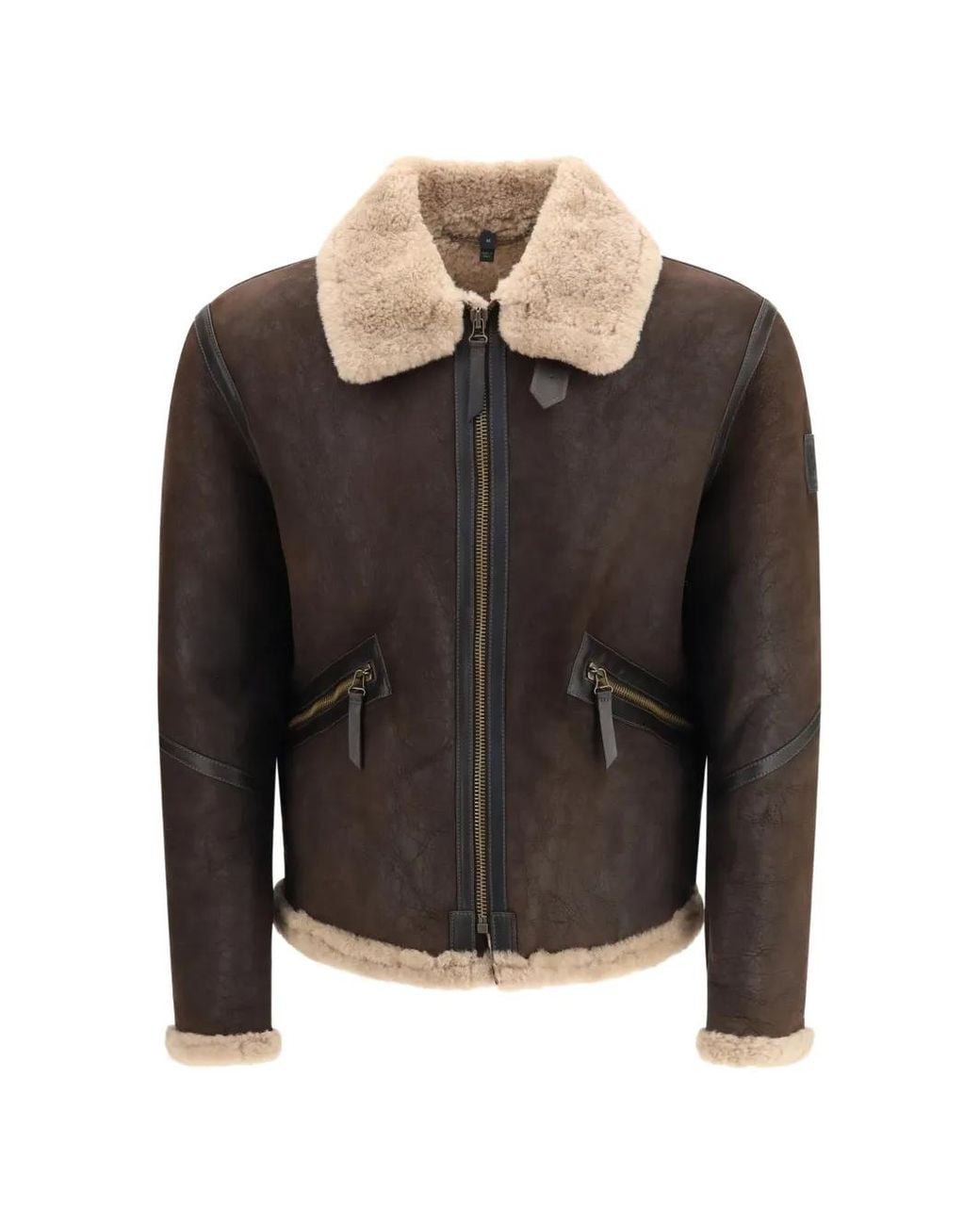 Belstaff Black Winterbrook Shearling-Trim Jacket for men