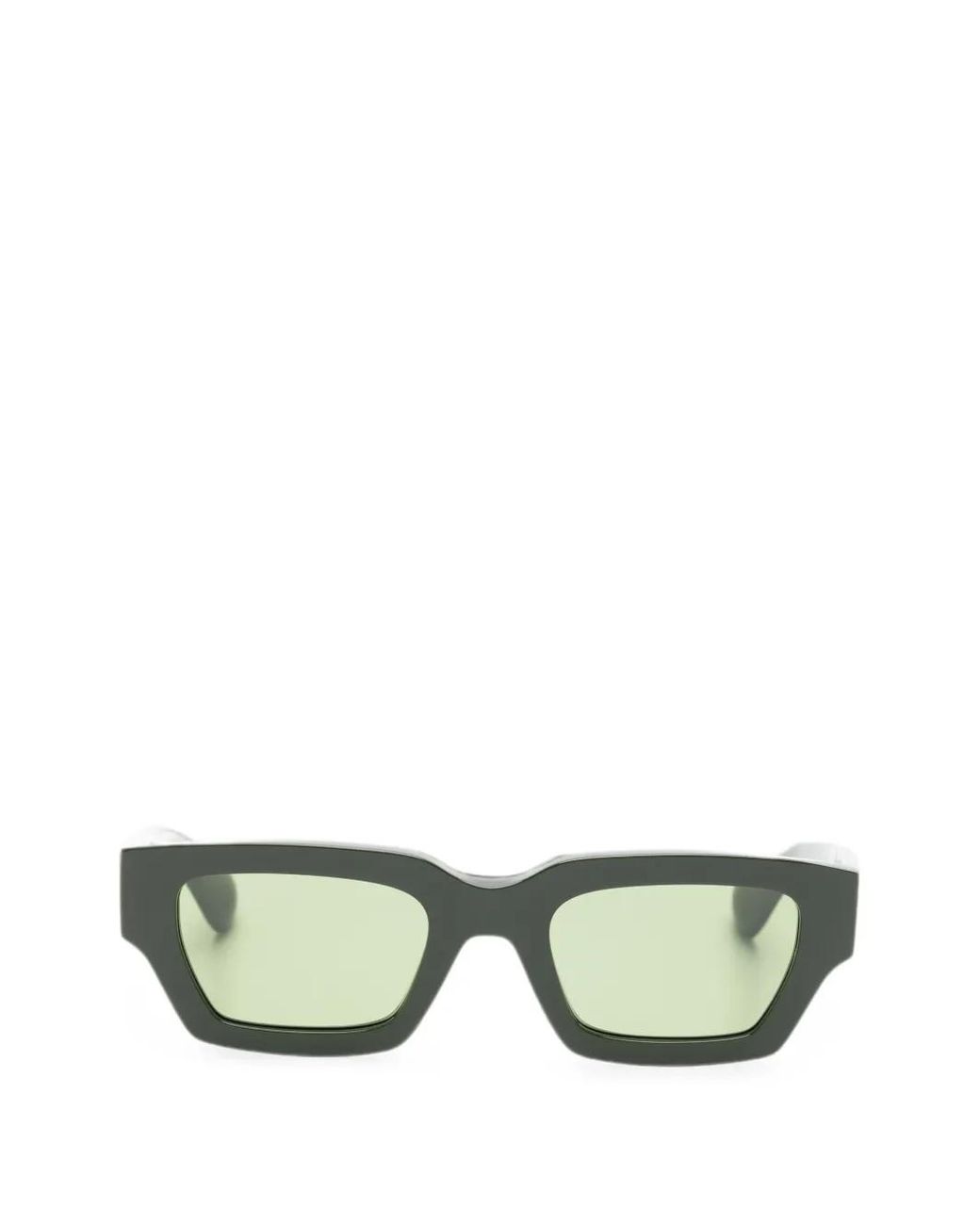 Oliver Peoples Green Lunettes De Soleil À Monture Rectangulaire
