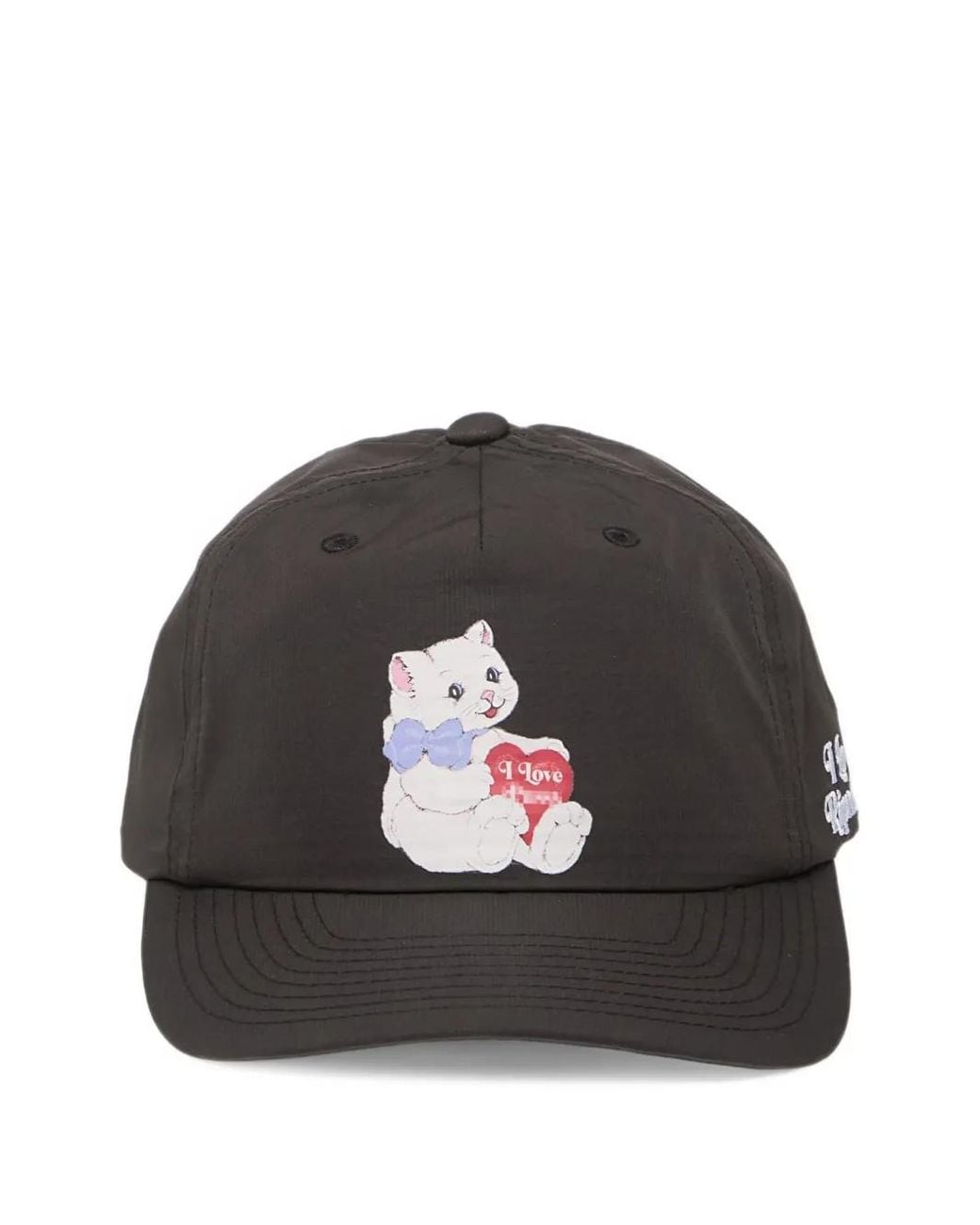 RIPNDIP Black I Love Cats Graphic-Print Snapback Cap