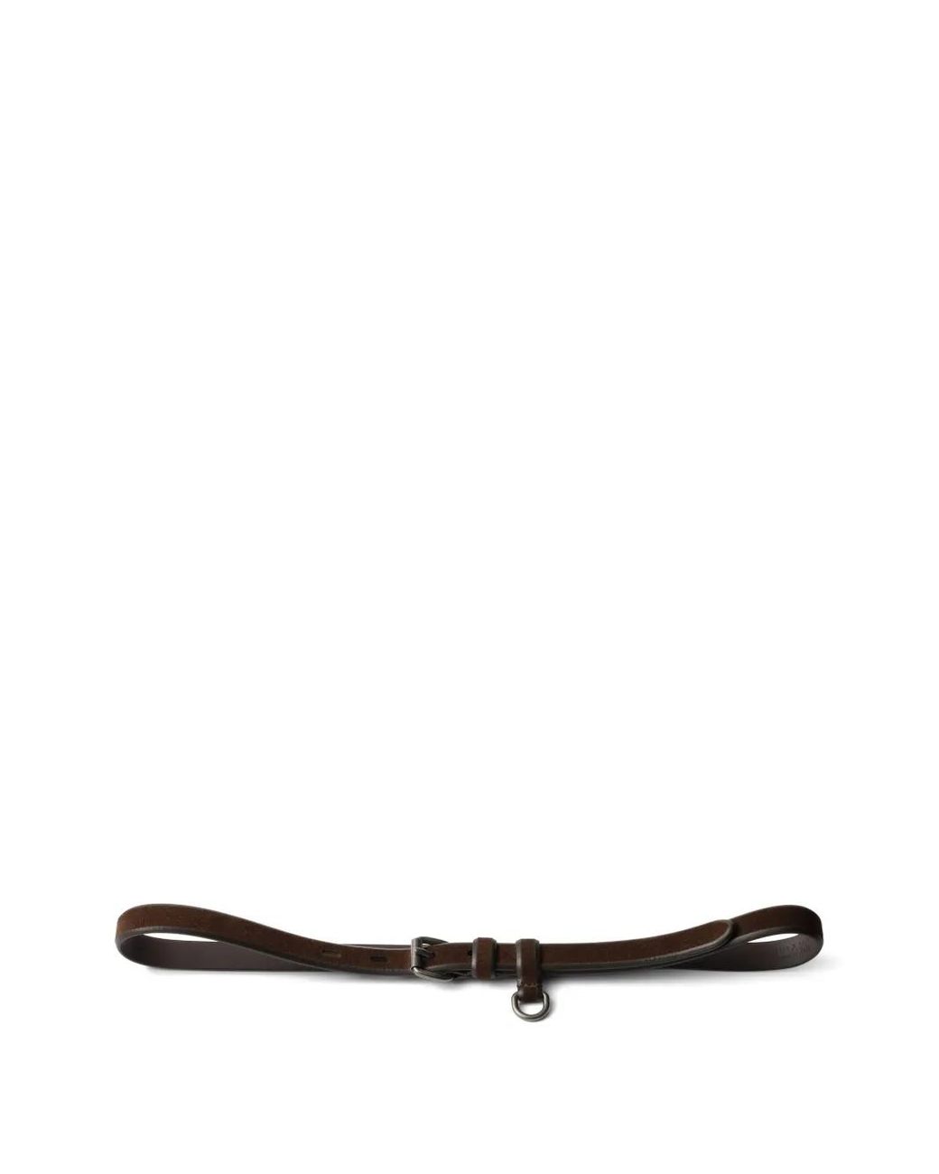 Prada White Suede Belt