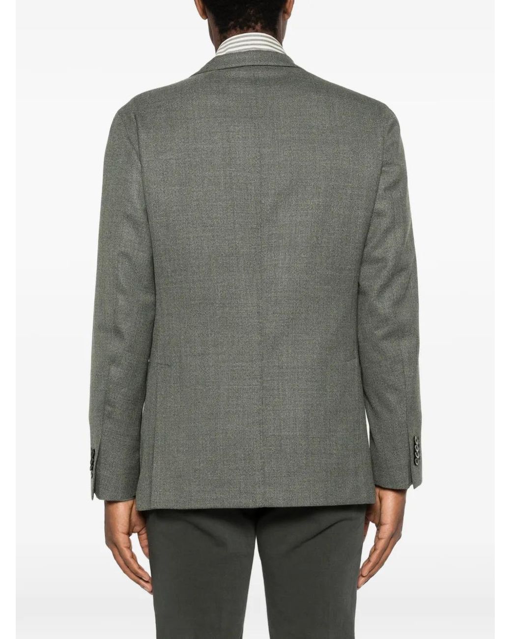 Boglioli Gray K-Jacket Single-Breasted Patch-Pocket Blazer for men