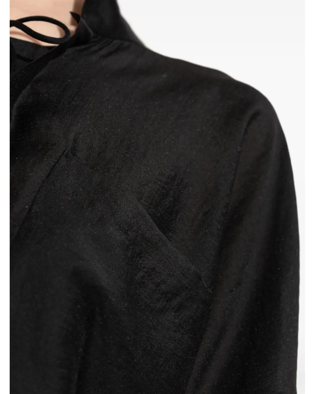 Munthe Black Flared-Sleeve Blouse