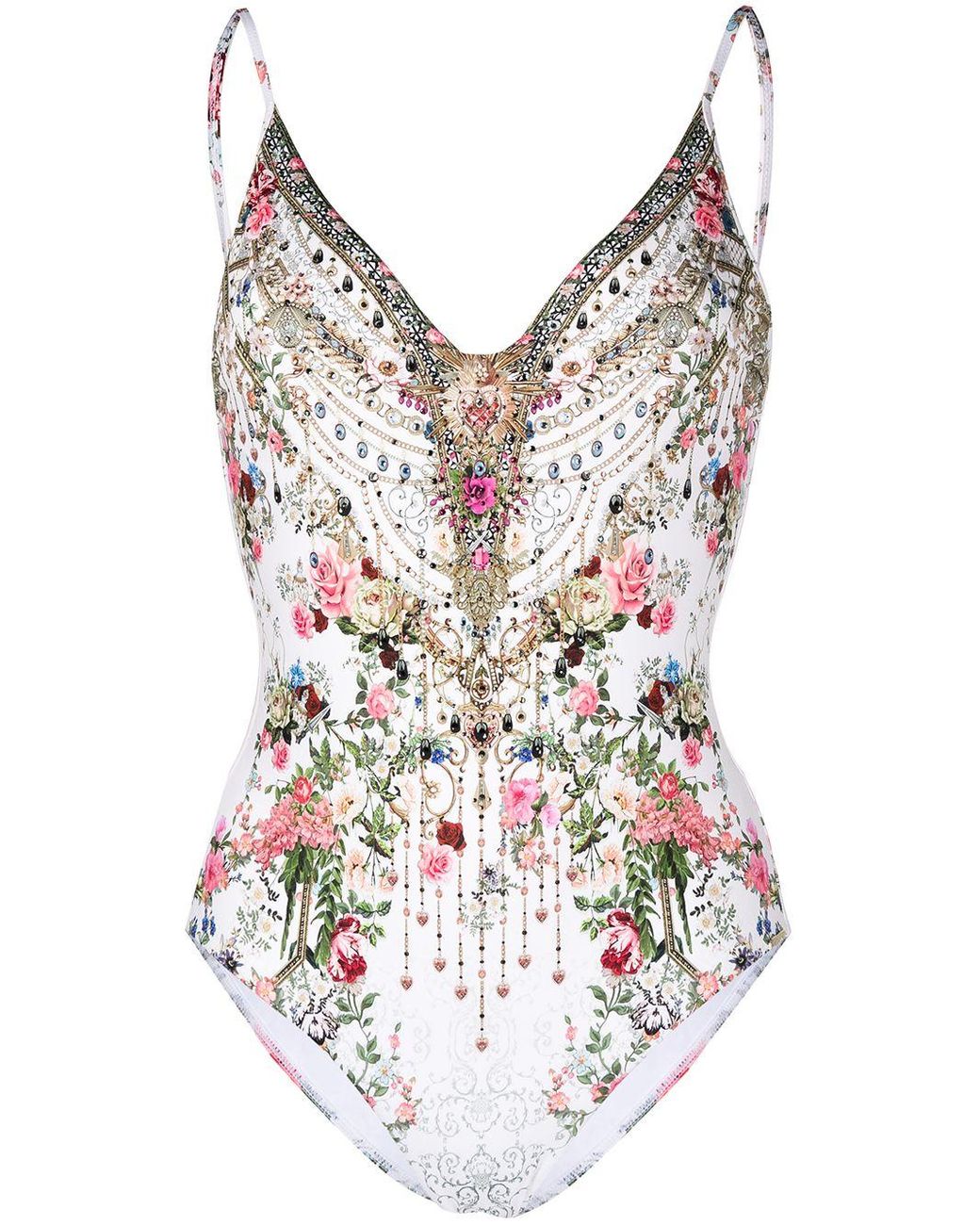 Camilla Synthetic Wired V-neck One Piece in White - Lyst