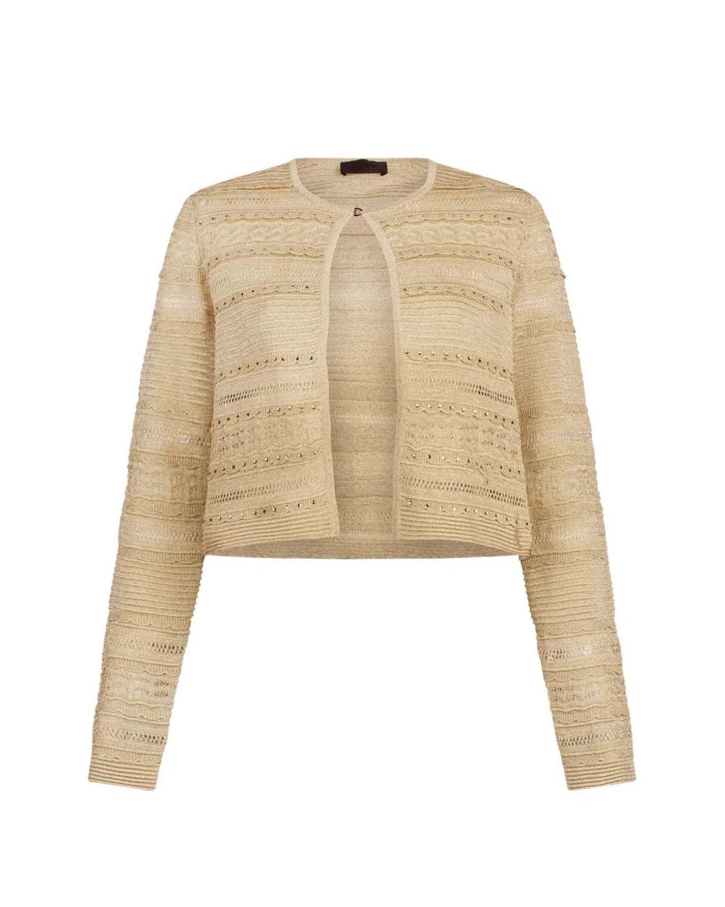 Liu Jo Natural Openwork Cardigan