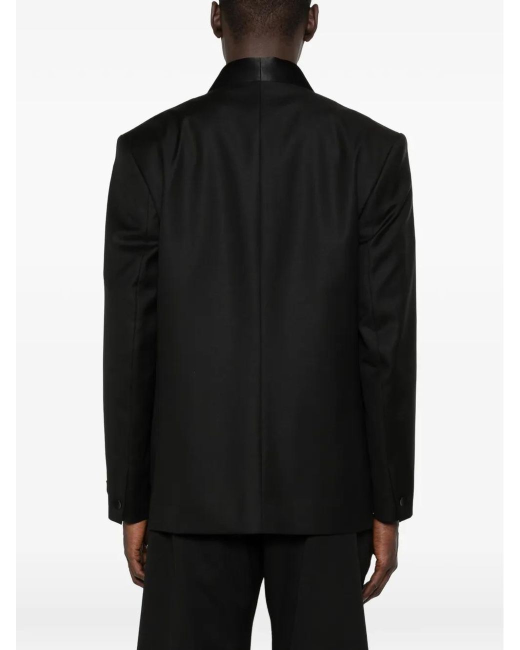 KENZO Black V-Neck Blazer for men