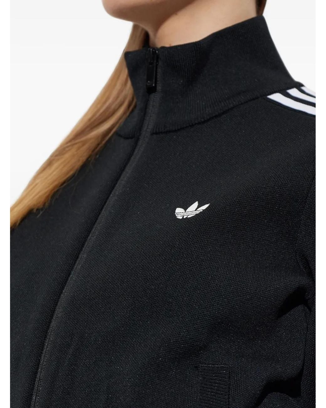 Adidas Black Logo-Embroidered Side-Stripe Sweatshirt