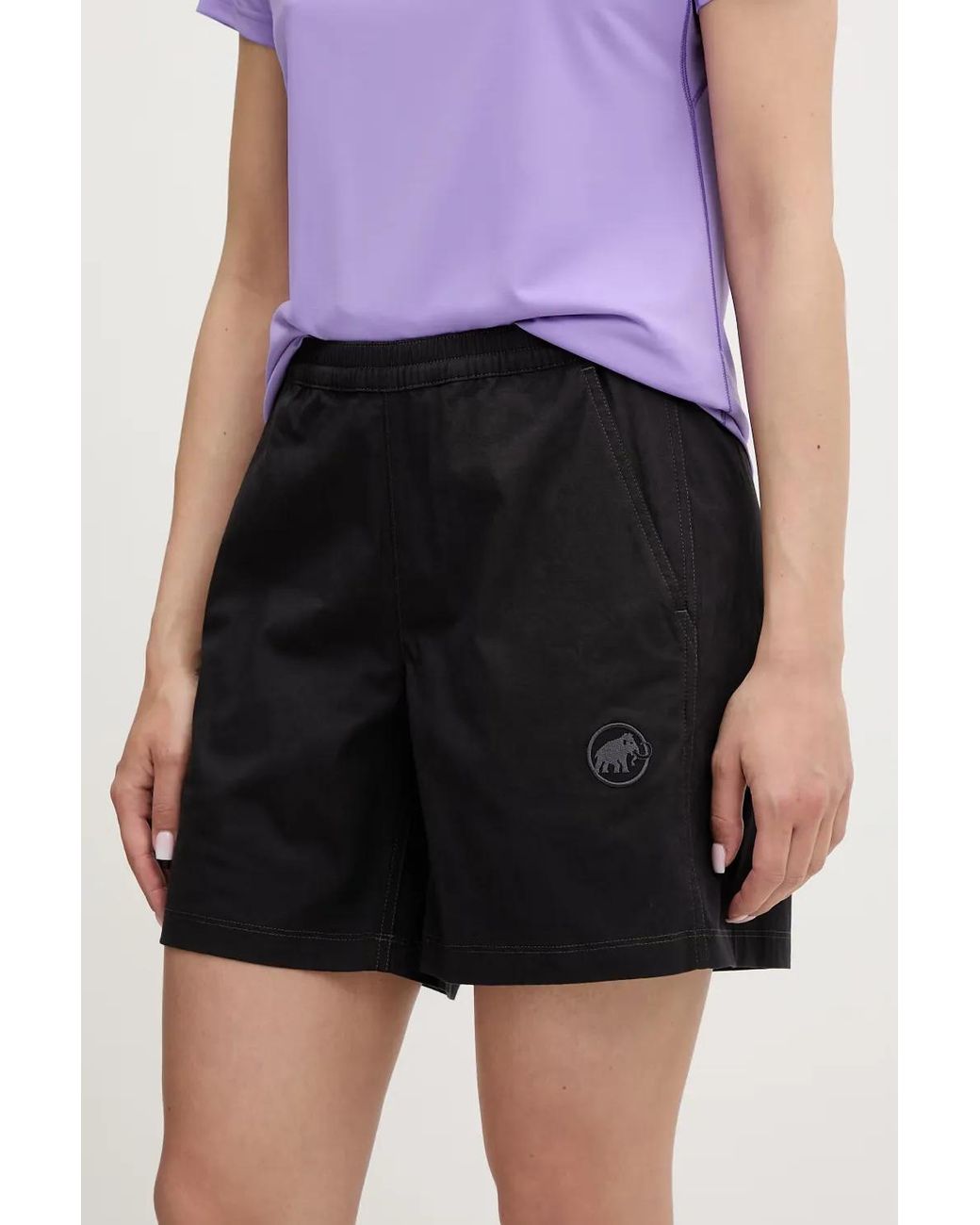 Mammut Black Logo-Patch Elasticated-Waist Shorts