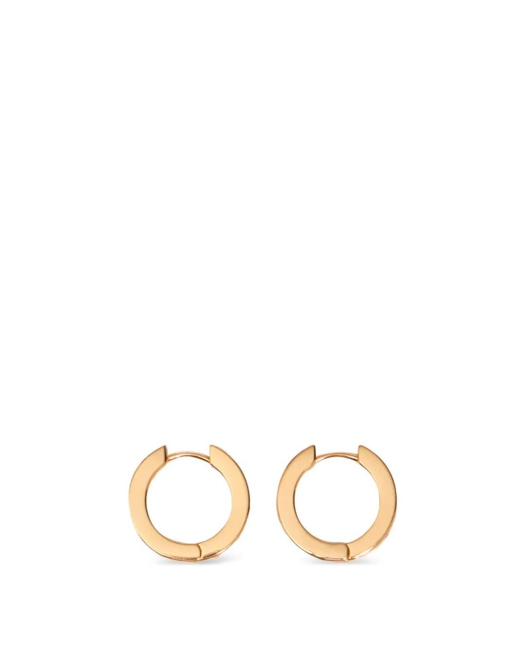 Bimba Y Lola Metallic Logo Enamel Hoop Earrings