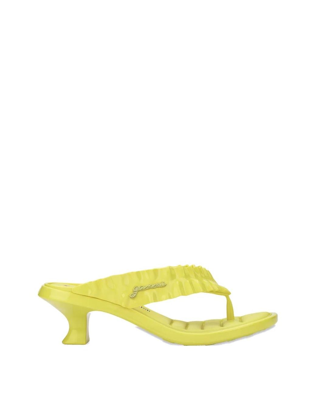 Melissa Yellow X Ganni Kitten-Heel Thong Sandals