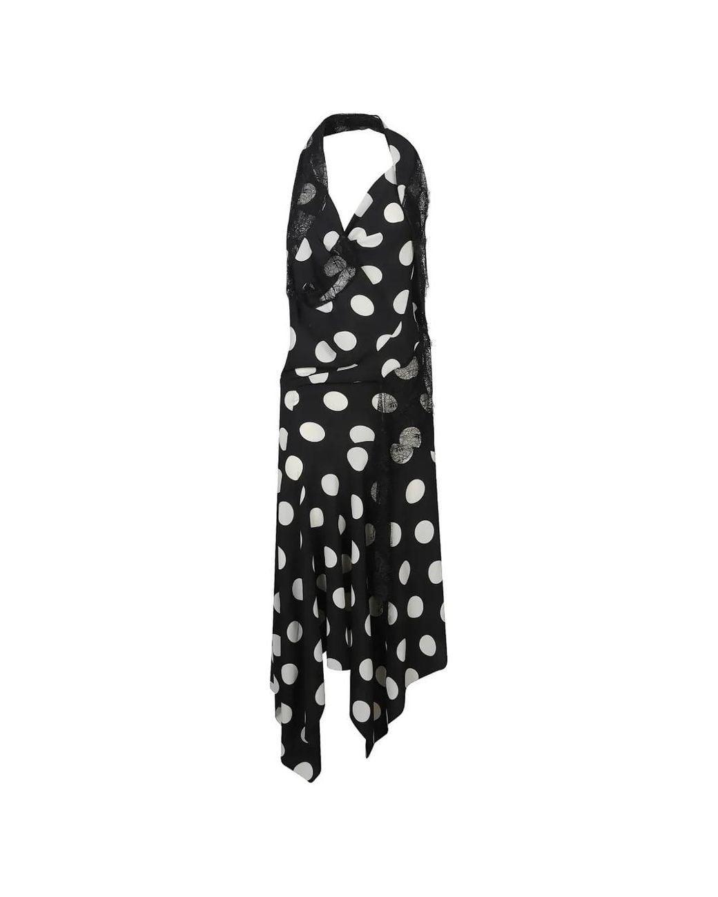 Junya Watanabe White Lace-Detail Midi Dress