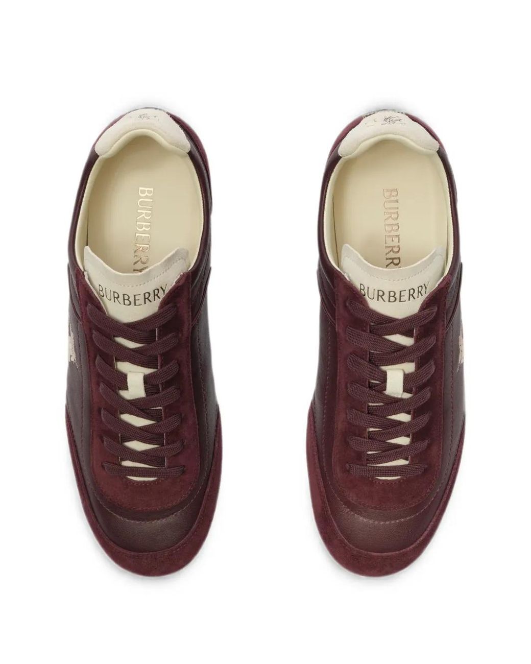Burberry Brown Leather Knight Runner Sneakers