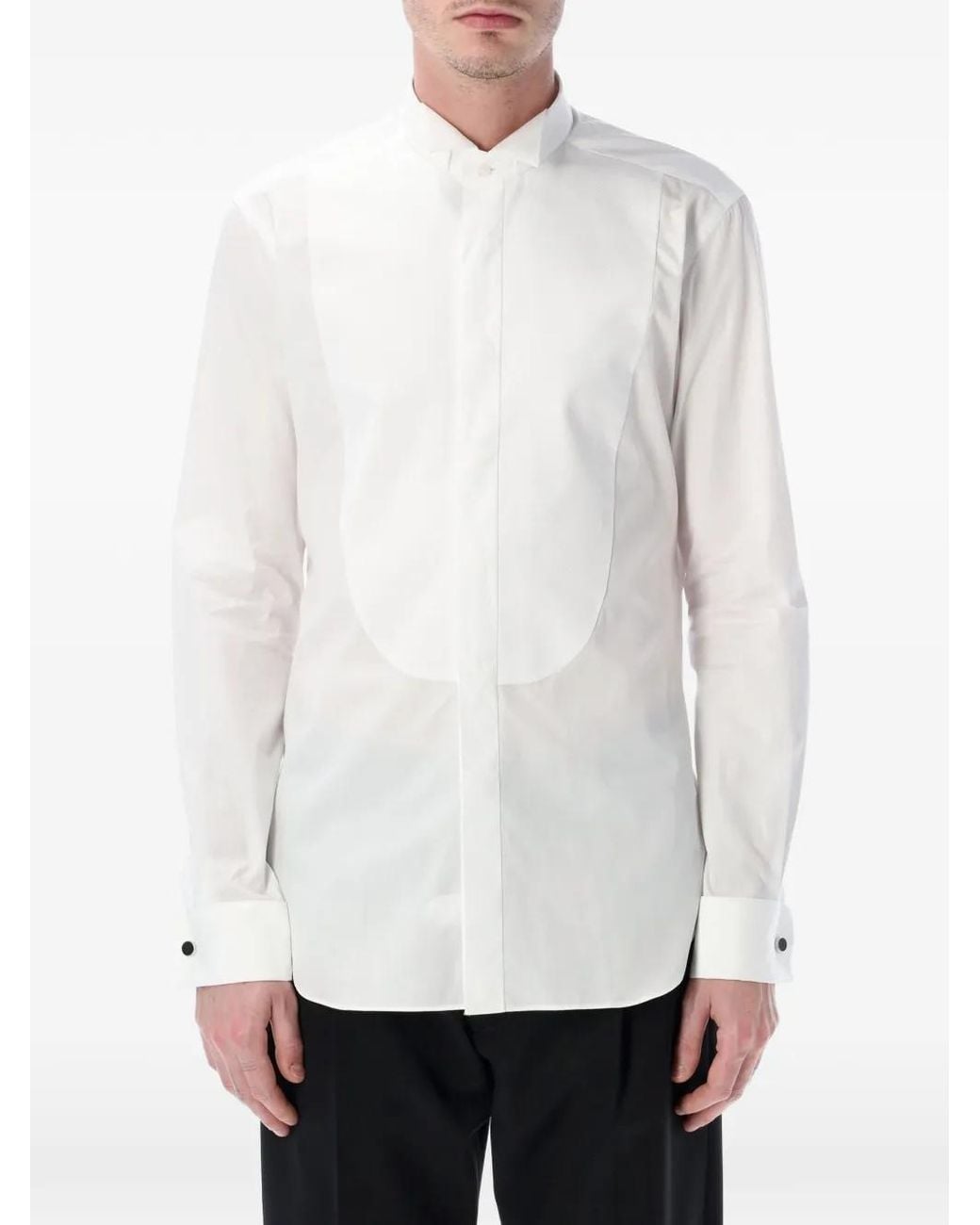 Xacus White Tailor Plastron Shirt for men