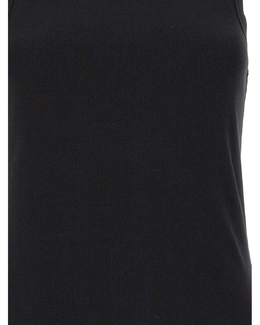 Entire studios Black Ribbed Racerback Tank Top