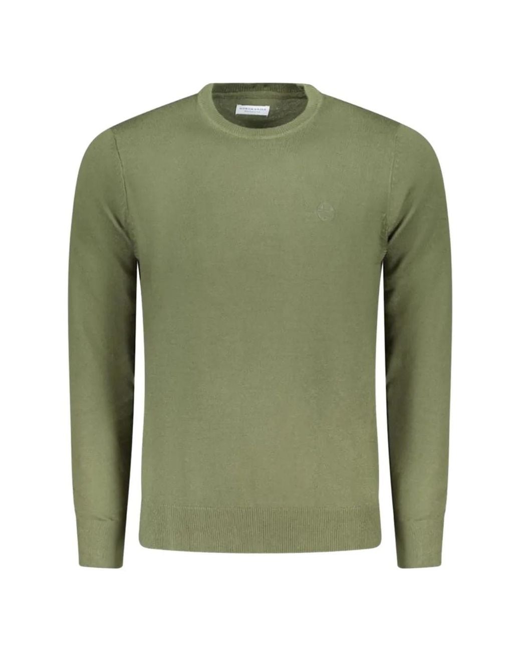 North Sails Green Logo-Patch Crew-Neck Sweater for men