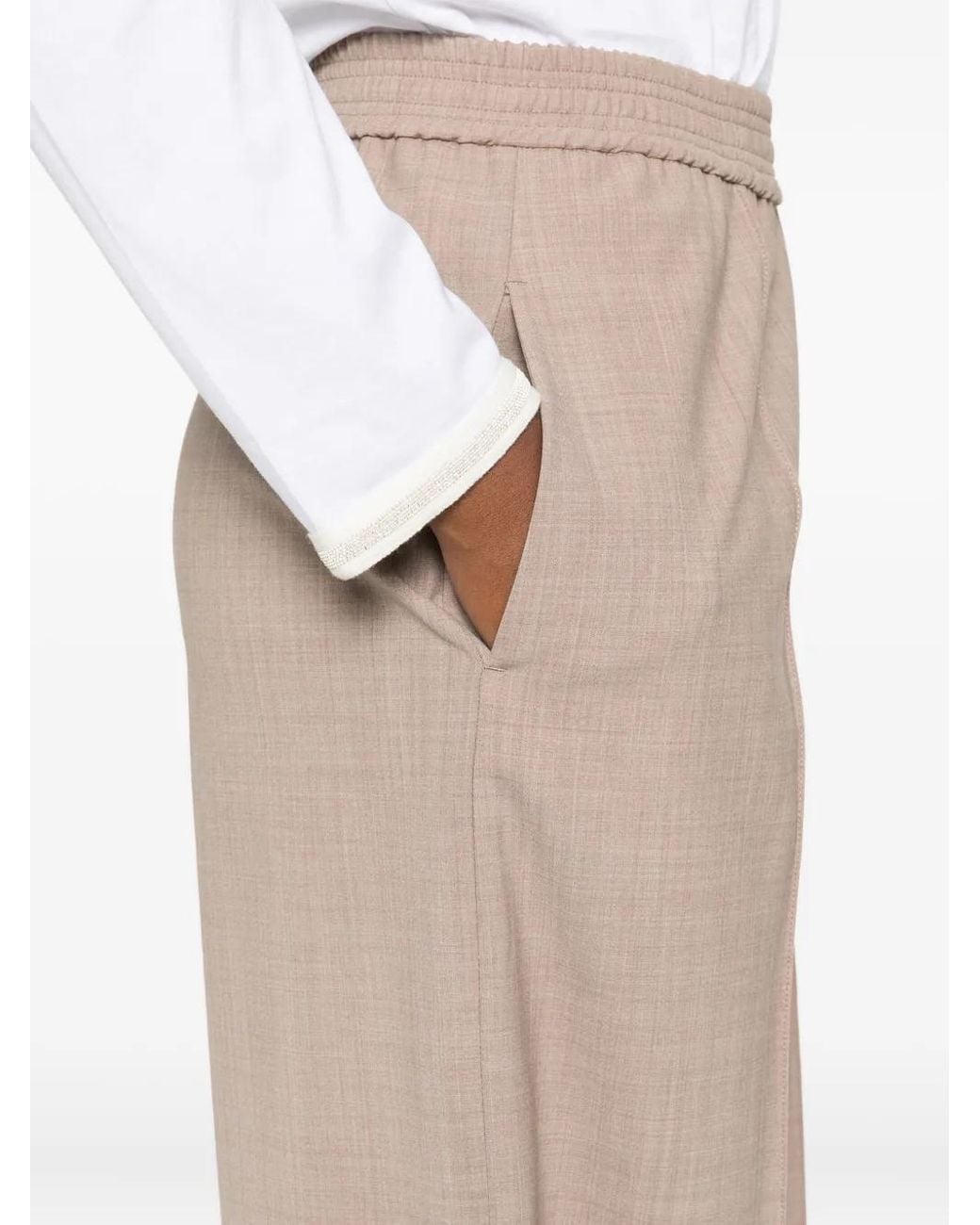 Fabiana Filippi Natural Elastic-Waist Trousers