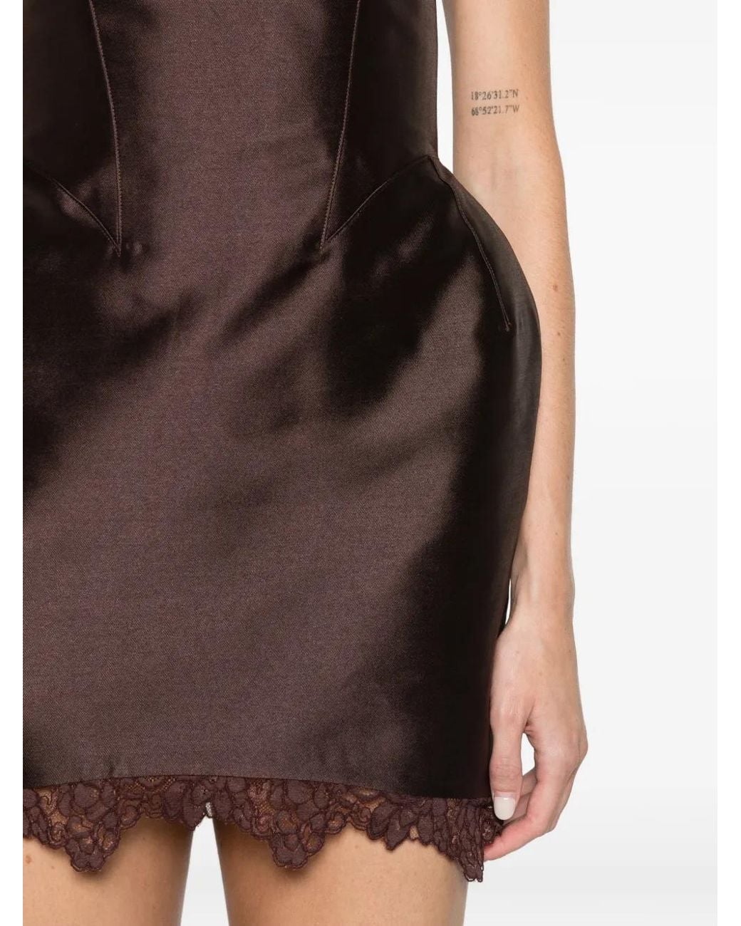 De La Vali Brown Morta Mini Dress